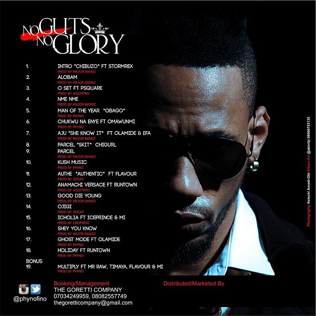 phyno no guts no glory album cover tracklist